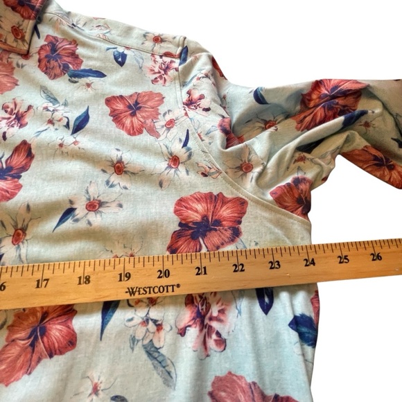 Emanuel Berg Modern Fit-17in neck-Size L/XL-Floral Print-Made in Poland - Picture 9 of 12